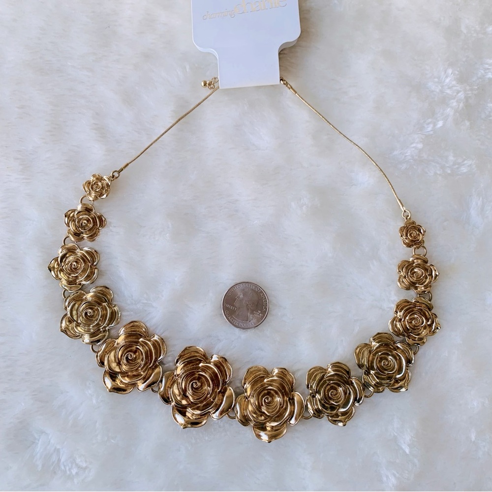 Rose flower necklace